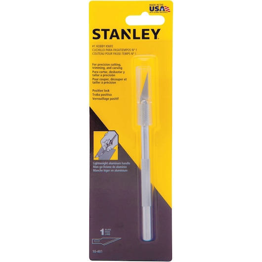 5 inch Hobby knife in plastic packaging.
