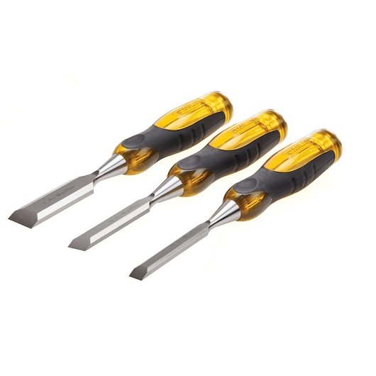3 piece fat max thru-tang wood chisel.