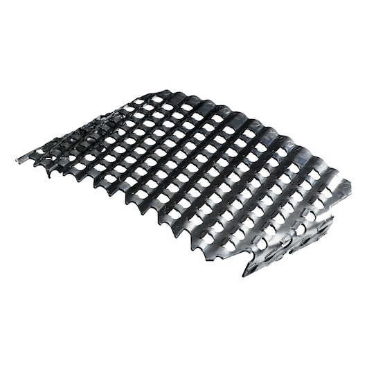 Profile of two and a half inch surform shaver replacement blade.