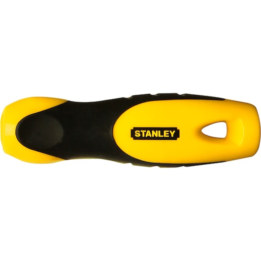 Right profile of 4 dot 5 inch bi material file handle.