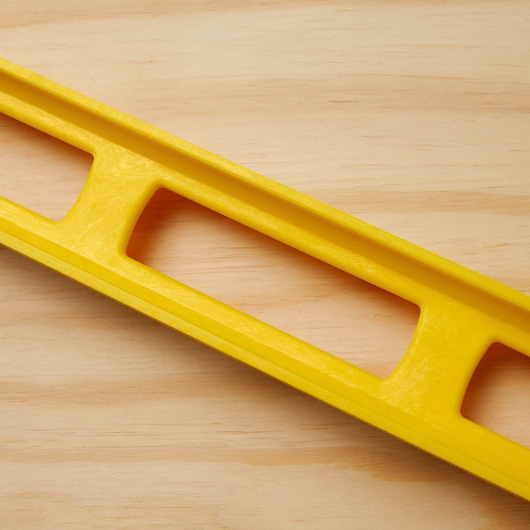 High visibility color feature of 48 inch high impact a b s I beam level.