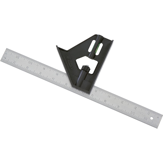 12 inch plastic handle english combination square.