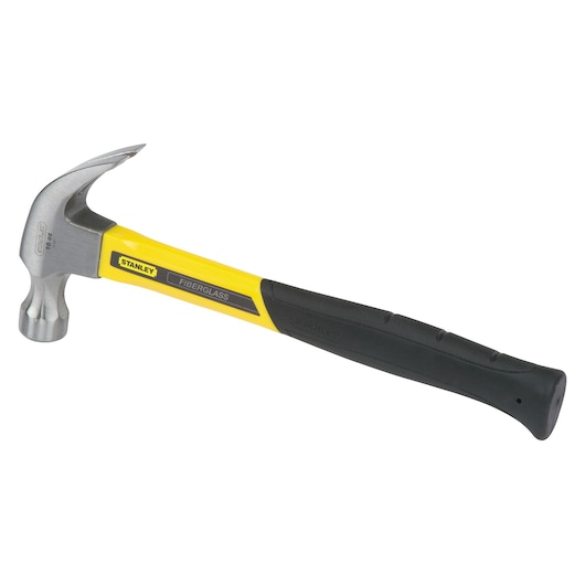 16 ounce curve claw fiberglass nailing hammer.