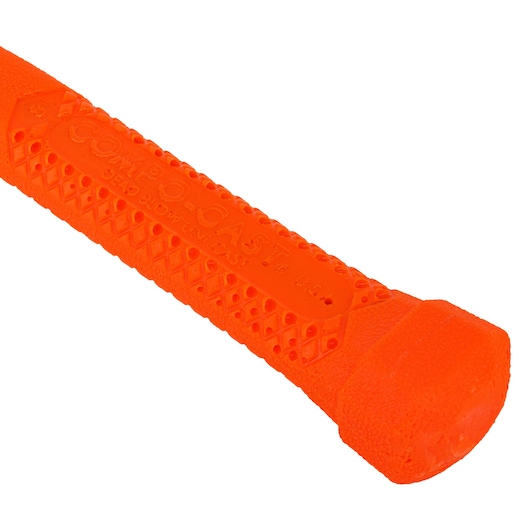 No exposed metal on face feature of 18 ounce compo cast standard head soft face hammer.