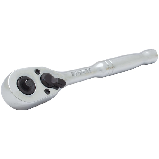 One quarter inch Drive Pear Head Quick Release Ratchet.