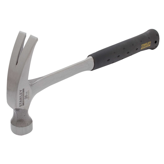 Right profile of fatmax 20 0unce 1 piece steel hammer.