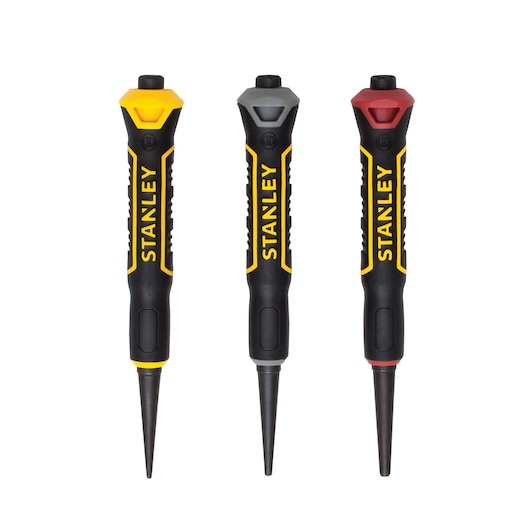 Profile of 3 piece fatmax nail set.