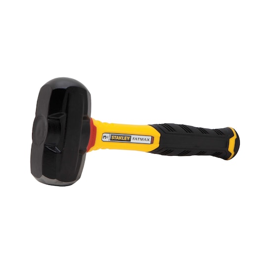 Right profile of 3 pound anti vibe drilling sledge hammer .