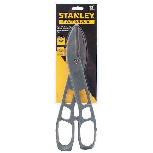 14 inch fatmax lightweight aluminum snips in packaging.