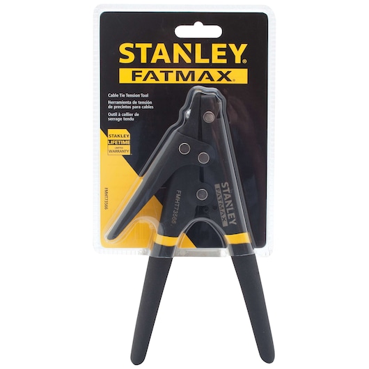 Fatmax cable tie tension tool in packaging.
