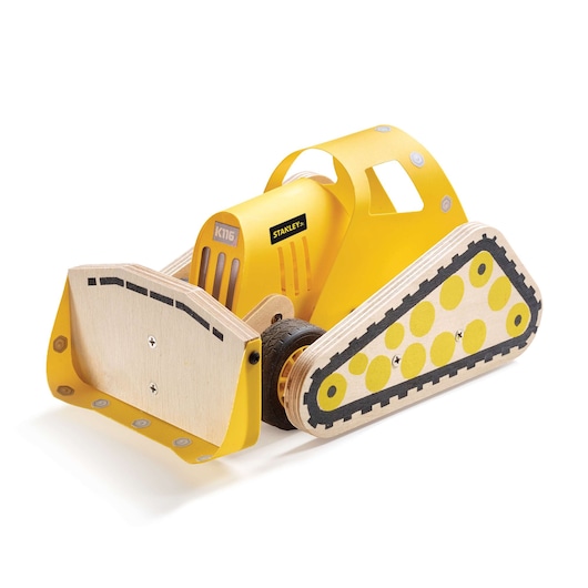 Stanley junior wooden DIY kit bulldozer.