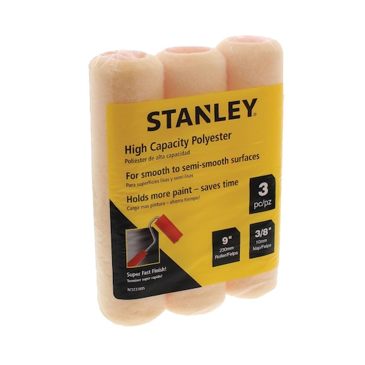 3 Pack 9 inch by 3 eighths inch POLYESTER ROLLER COVER.