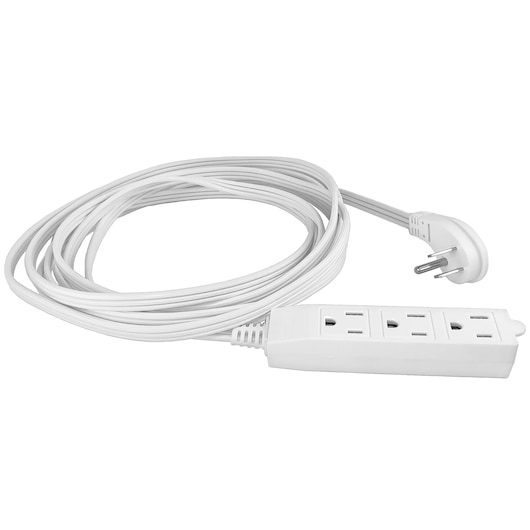 Front angle view of CordMax™ 15 home low-profile extension cord.