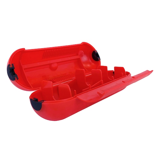 Right angle inside view of EZ Protect Box cord weather projector