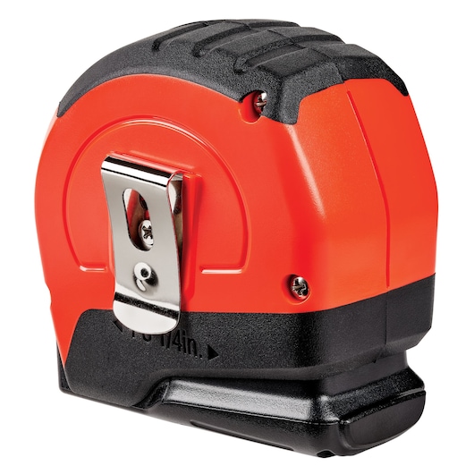 Profile of 30 FOOT HIGH VISIBILITY LEVER LOCK TAPE MEASURE.