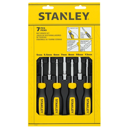 STANLEY 7 pc Metric Nut Driver Set in.packaging