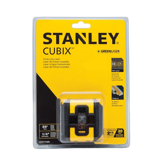CUBIX® Green Beam Cross Line Laser Level