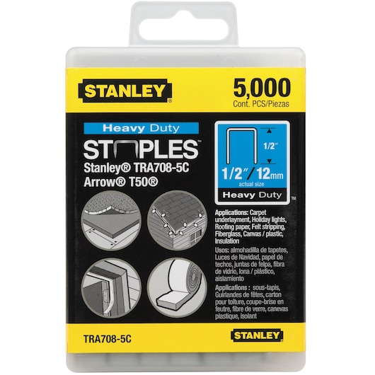 1/2 in Heavy Duty Staples (5000 pc)